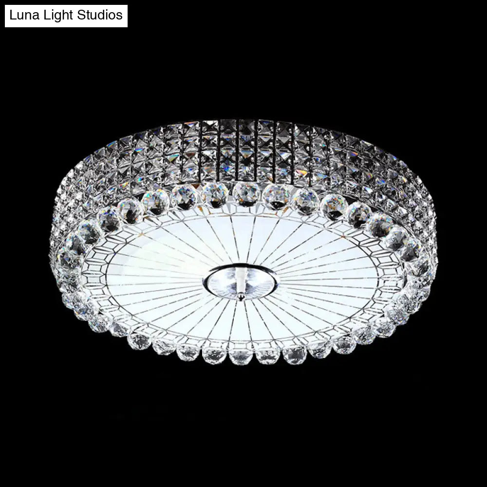 Lámpara de techo LED empotrada DecorBites™ Crystal Beveled en color plata/oro, 16/23,5 pulgadas de diámetro 