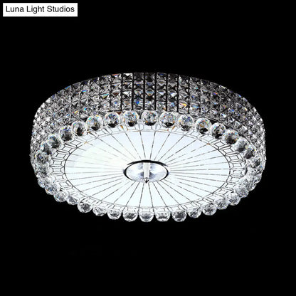 Lámpara de techo LED empotrada DecorBites™ Crystal Beveled en color plata/oro, 16/23,5 pulgadas de diámetro 