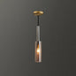 Crystal Block Pendant Light - Simplicity meets Elegance in this 1-Light Brass Ceiling Fixture