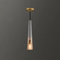 Crystal Block Pendant Light - Simplicity meets Elegance in this 1-Light Brass Ceiling Fixture