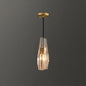 Crystal Block Pendant Light - Simplicity meets Elegance in this 1-Light Brass Ceiling Fixture