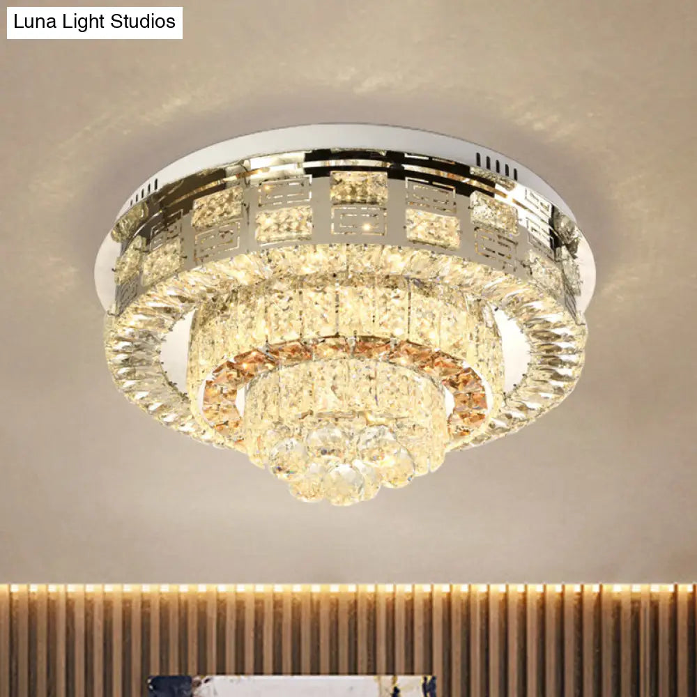 DecorBites™ مصباح LED كريستالي مثبت في السقف من DecorBites™ بتصميم عصري