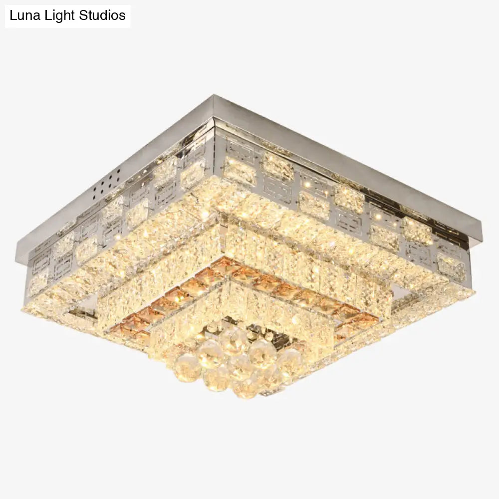 DecorBites™ مصباح LED كريستالي مثبت في السقف من DecorBites™ بتصميم عصري