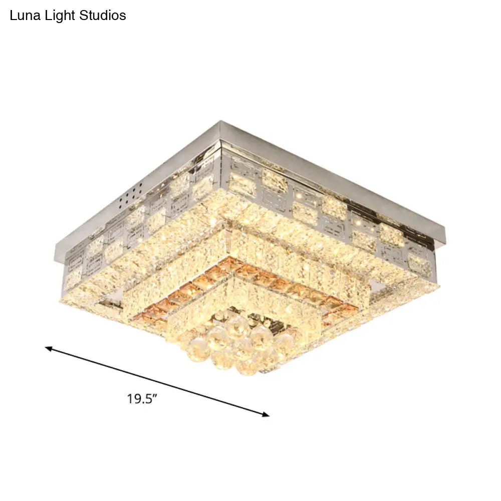 DecorBites™ مصباح LED كريستالي مثبت في السقف من DecorBites™ بتصميم عصري