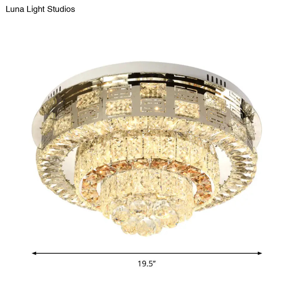 DecorBites™ مصباح LED كريستالي مثبت في السقف من DecorBites™ بتصميم عصري