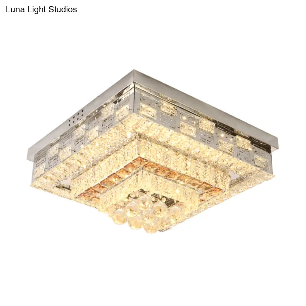 DecorBites™ مصباح LED كريستالي مثبت في السقف من DecorBites™ بتصميم عصري