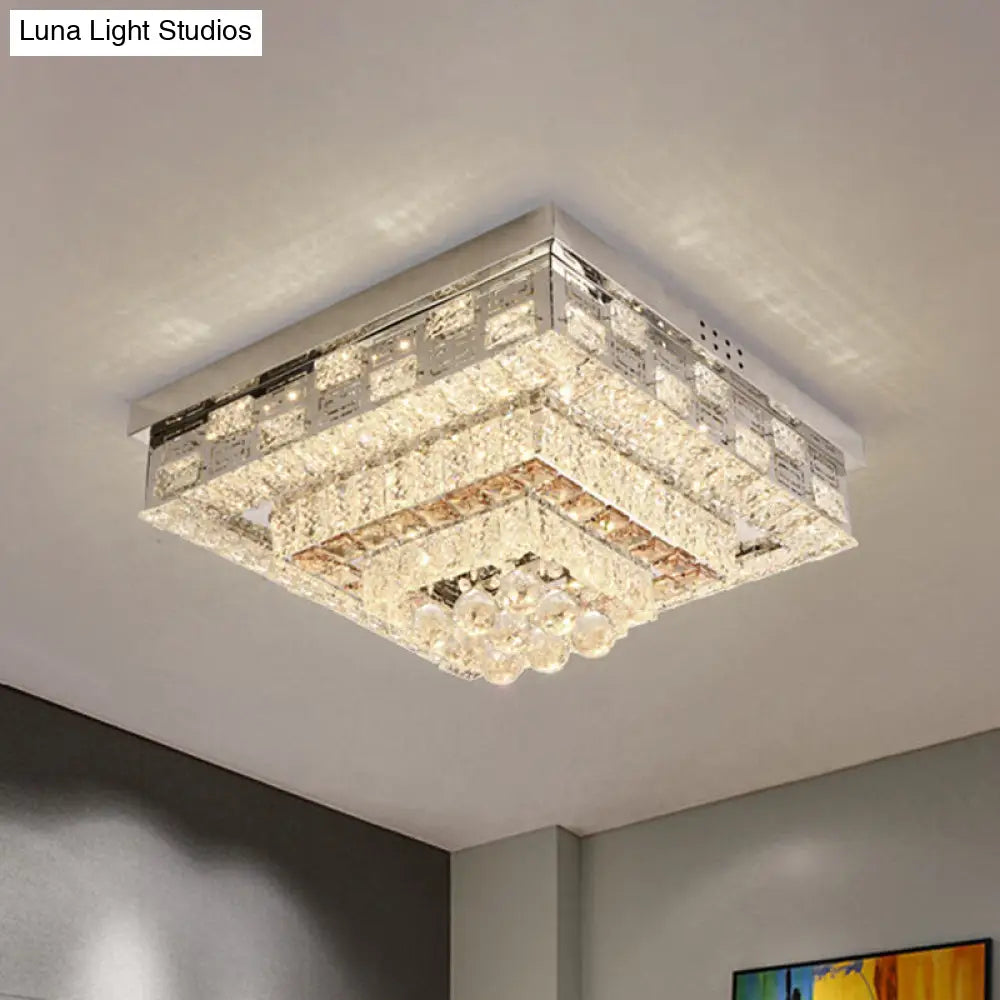 DecorBites™ مصباح LED كريستالي مثبت في السقف من DecorBites™ بتصميم عصري