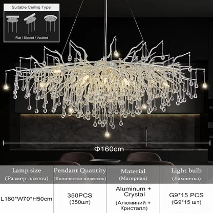 Crystal Chandelier for Living Room Bedroom - Chandelier