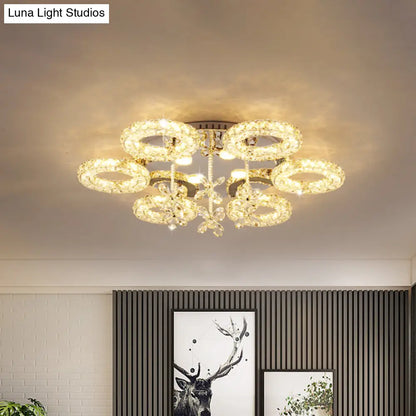 ديكوربايتس™ إضاءة نصف تركيب من كريستال كروم ديكوربايتس™ - إضاءة LED دائرية قريبة من السقف