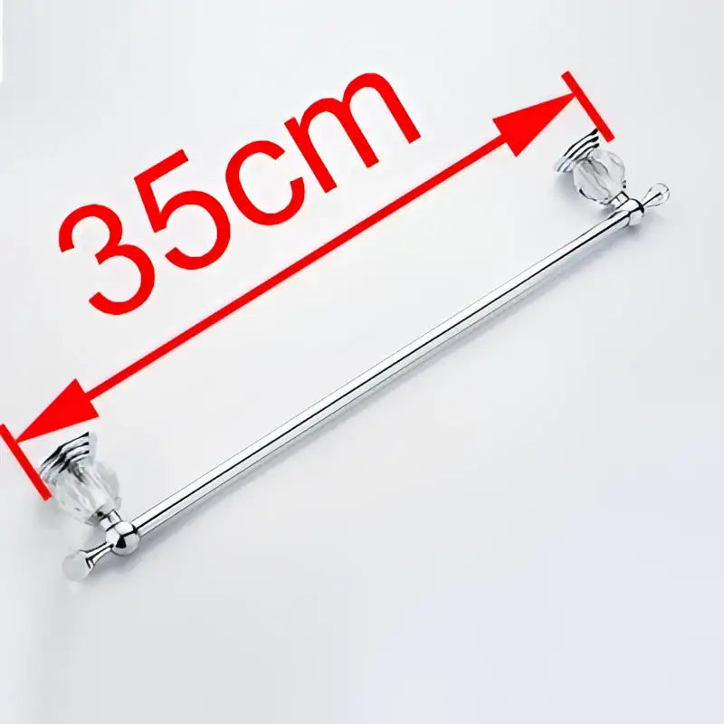 Chrome finished towel bar with crystal chrome towel faceted end caps for bathroom decorbites crystal chrome decor