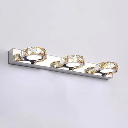 مصباح حائط دائري كريستالي - تصميم عصري بسيط لإطلالة أنيقة