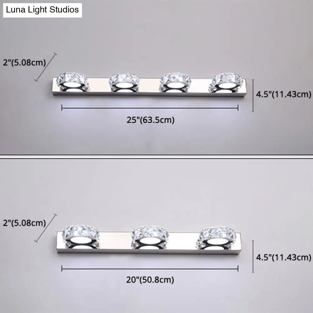 مصباح حائط دائري كريستالي - تصميم عصري بسيط لإطلالة أنيقة