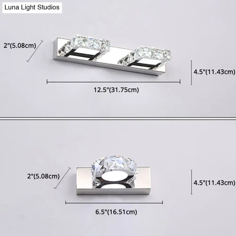 مصباح حائط دائري كريستالي - تصميم عصري بسيط لإطلالة أنيقة