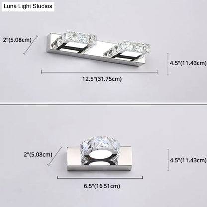 مصباح حائط دائري كريستالي - تصميم عصري بسيط لإطلالة أنيقة