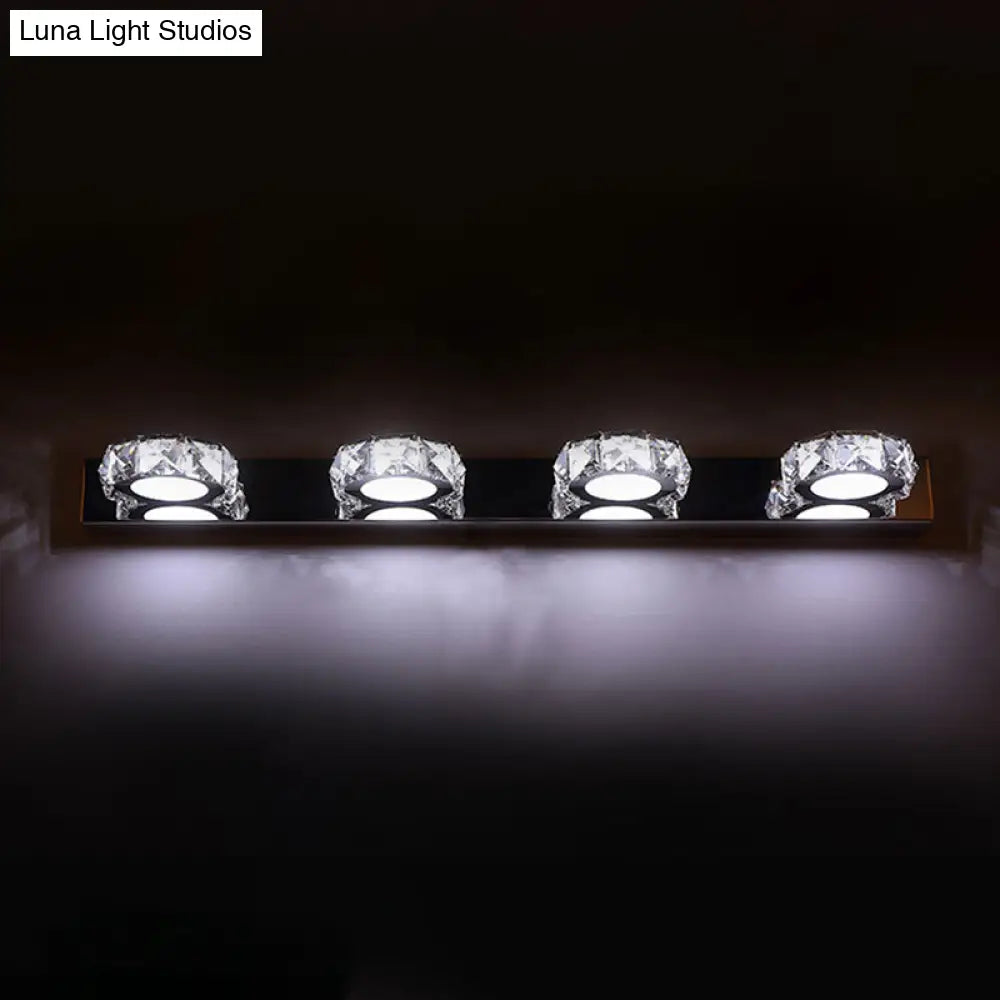 مصباح حائط دائري كريستالي - تصميم عصري بسيط لإطلالة أنيقة