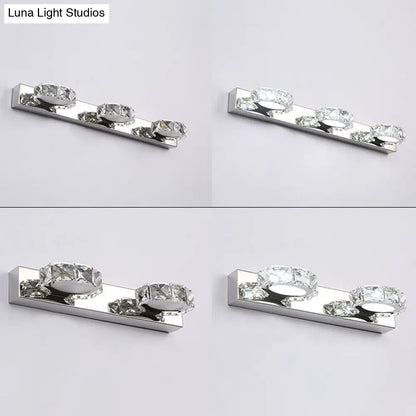 مصباح حائط دائري كريستالي - تصميم عصري بسيط لإطلالة أنيقة