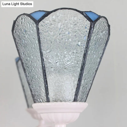 Crystal Cone Chandelier with 5 Clear Glass Lights - Elegant Tradition Pendant for Stairways
