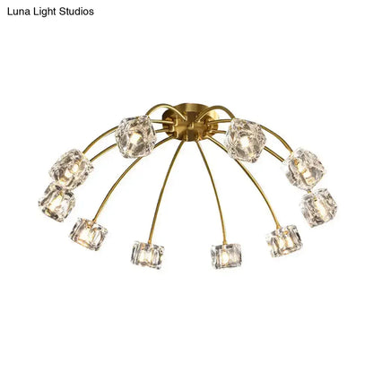 Lámpara de techo DecorBites™ Crystal Cube con diseño de estrella - 6/10 luces - Montaje semiempotrado - Para sala de estar