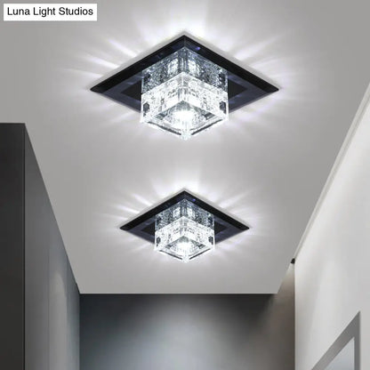 DecorBites™ Lámpara de techo LED empotrada Crystal Cubic para pasillos