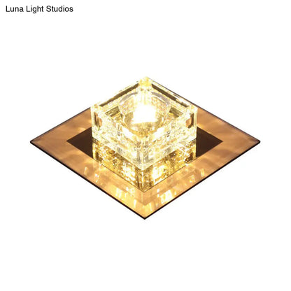 DecorBites™ Lámpara de techo LED empotrada Crystal Cubic para pasillos