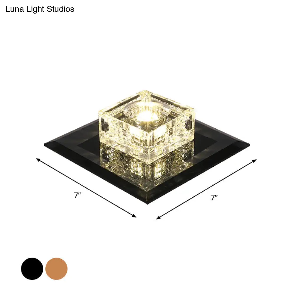 DecorBites™ Lámpara de techo LED empotrada Crystal Cubic para pasillos