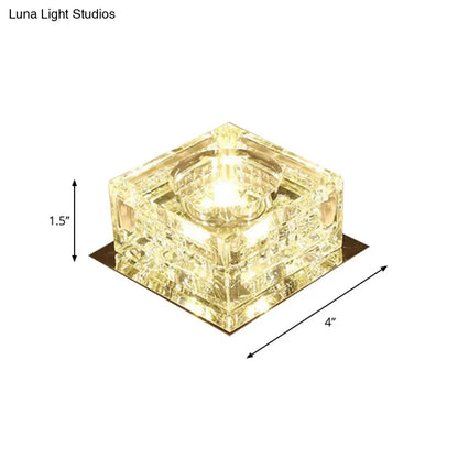 DecorBites™ Lámpara de techo LED empotrada Crystal Cubic para pasillos