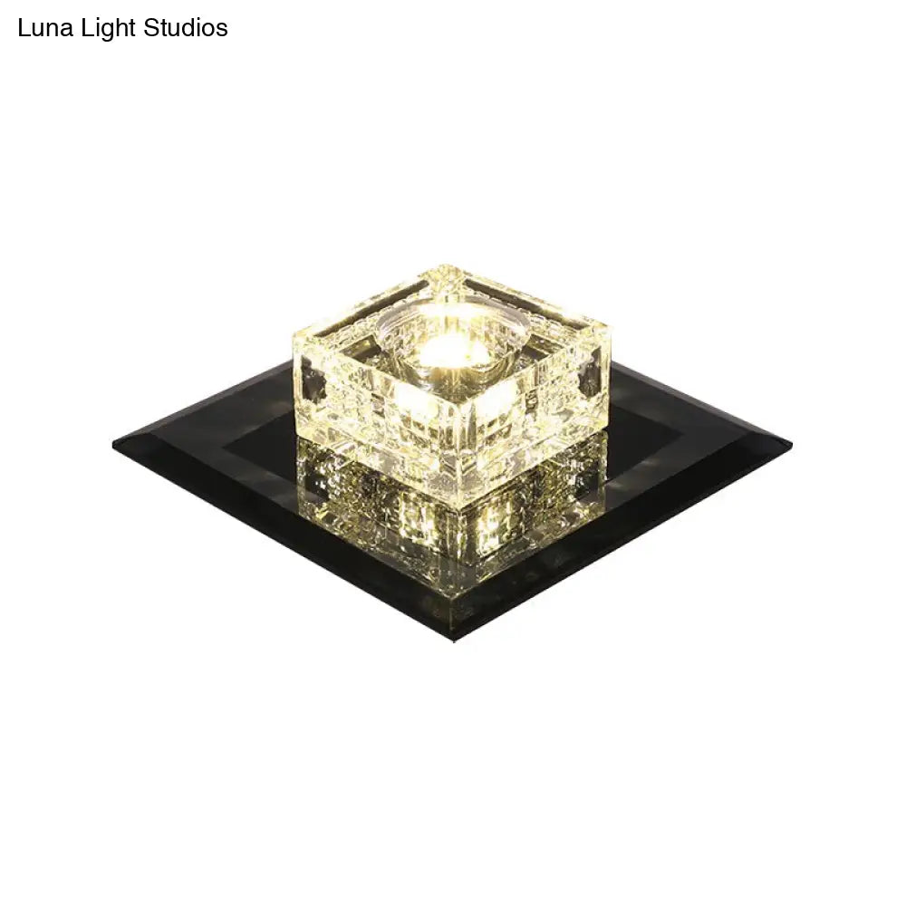 DecorBites™ Lámpara de techo LED empotrada Crystal Cubic para pasillos