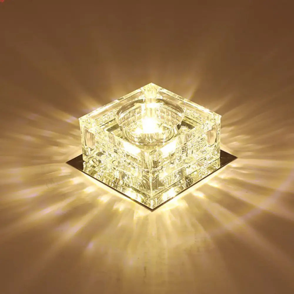 DecorBites™ Lámpara de techo LED empotrada Crystal Cubic para pasillos