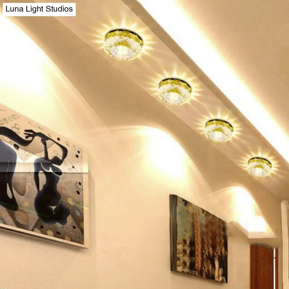 DecorBites™ Crystal Floral Flush Mount Ceiling Fixture