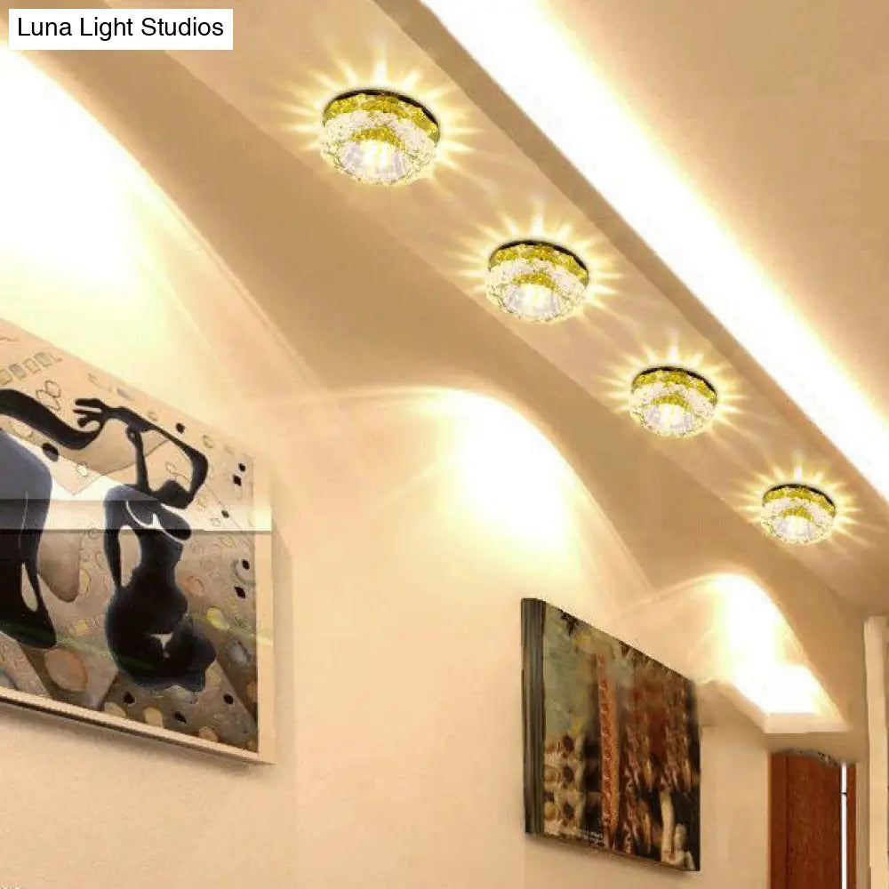 DecorBites™ Crystal Floral Flush Mount Ceiling Fixture