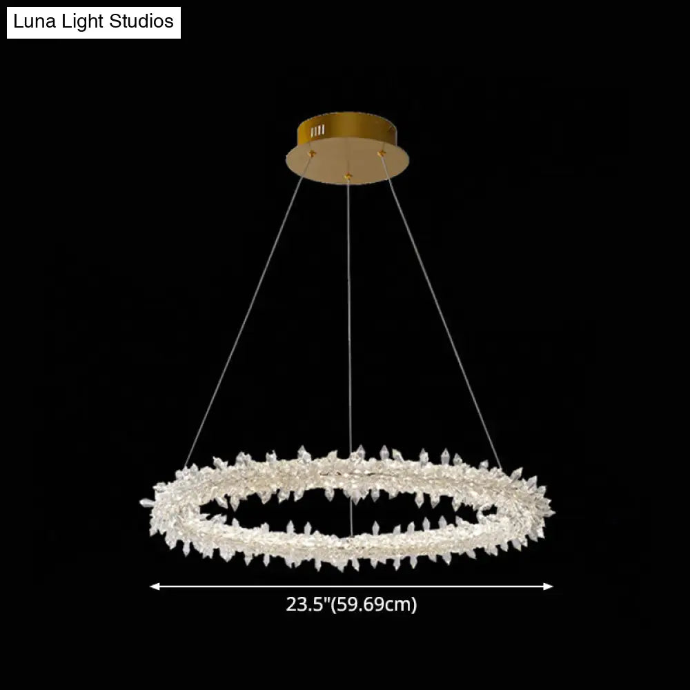 Crystal Flower Chandelier Light for Modern Living Rooms