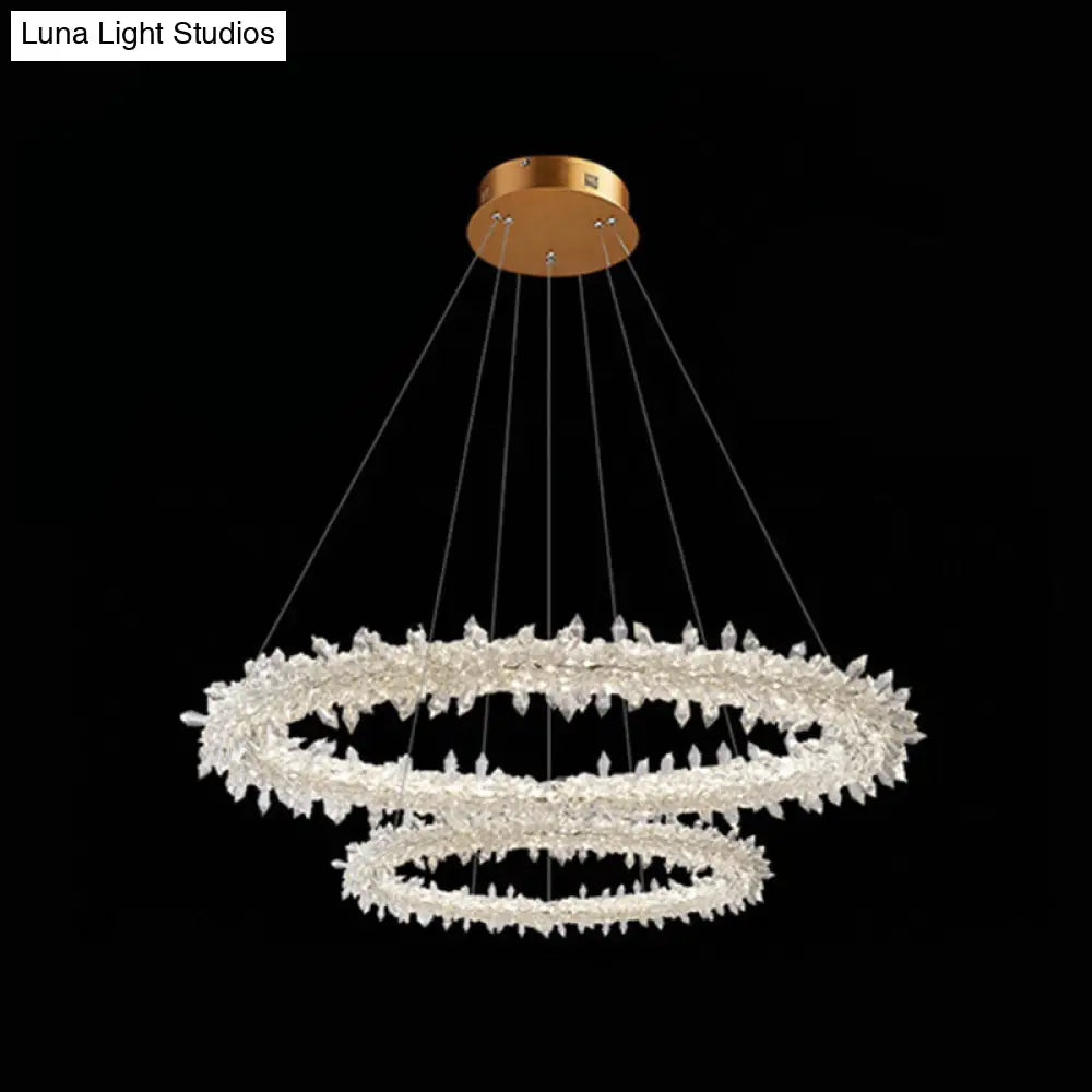 Crystal Flower Chandelier Light for Modern Living Rooms