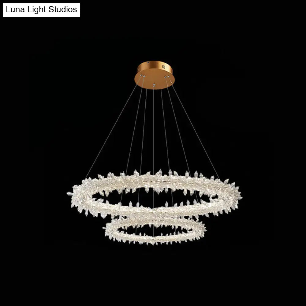 Crystal Flower Chandelier Light for Modern Living Rooms