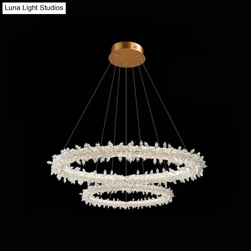 Crystal Flower Chandelier Light for Modern Living Rooms