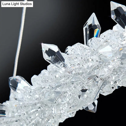 Crystal Flower Chandelier Light for Modern Living Rooms