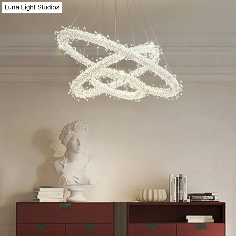 Crystal Flower Chandelier Light for Modern Living Rooms