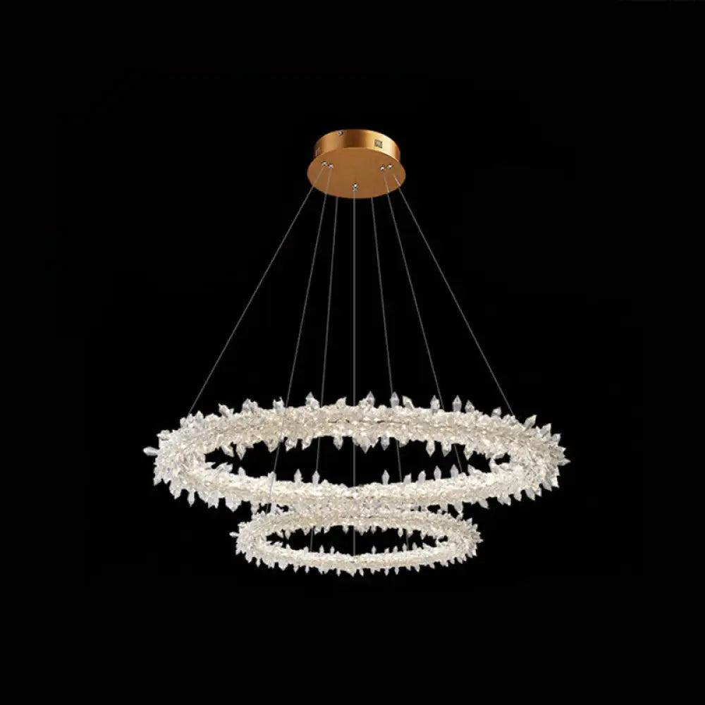 Crystal Flower Chandelier Light for Modern Living Rooms