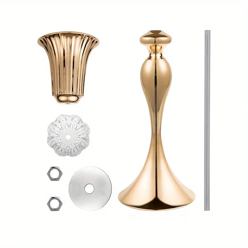 Crystal Flower Stand Set 22’’ Tall Metal Vases