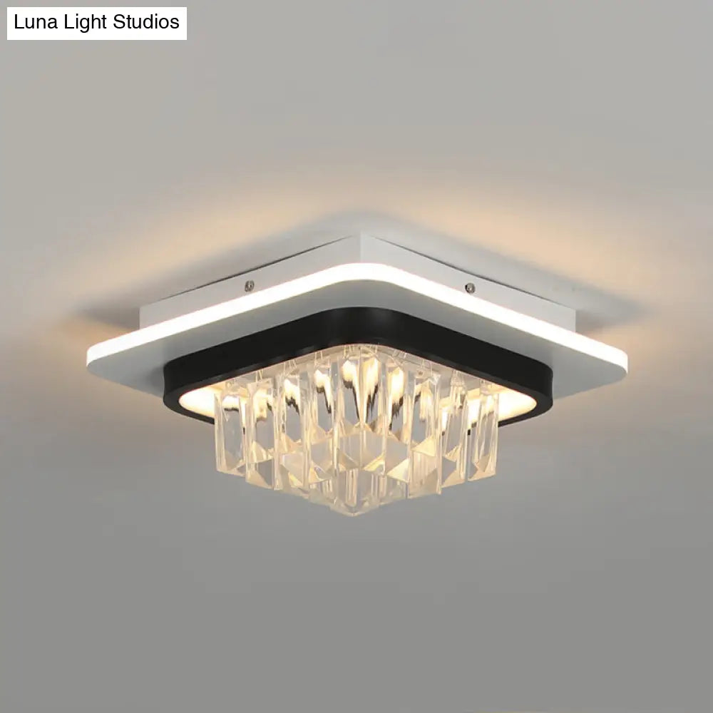Lámpara de techo LED de cristal DecorBites™ en color negro para pasillos modernos