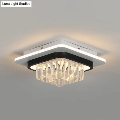Lámpara de techo LED de cristal DecorBites™ en color negro para pasillos modernos