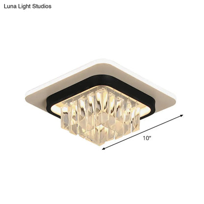 Lámpara de techo LED de cristal DecorBites™ en color negro para pasillos modernos