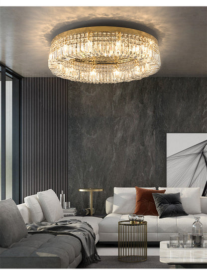 Crystal LED Chandelier Ceiling Light - Gold
