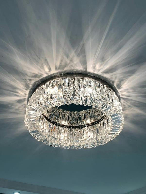 Crystal LED Chandelier Ceiling Light - Gold