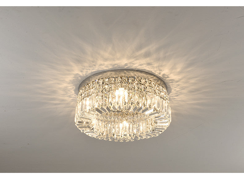 Crystal LED Chandelier Ceiling Light - Gold