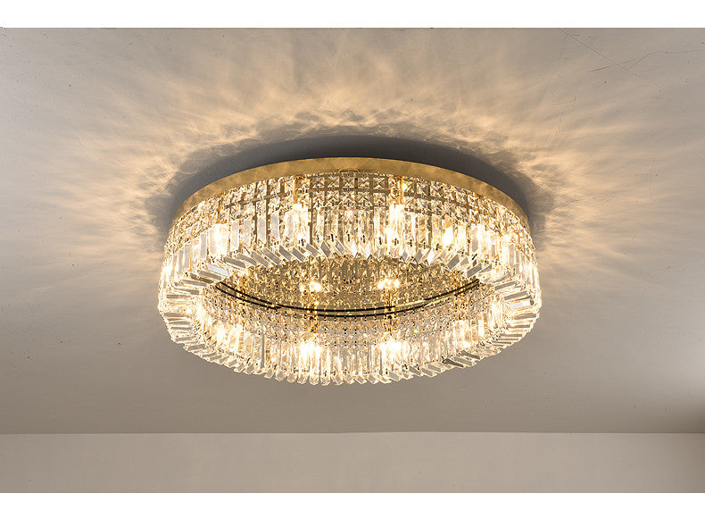 Crystal LED Chandelier Ceiling Light - Gold