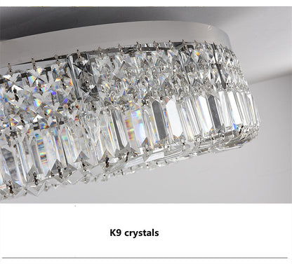 Crystal LED Chandelier Ceiling Light - Gold