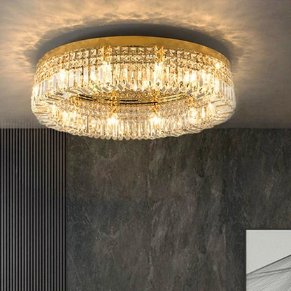 Crystal LED Chandelier Ceiling Light - Gold