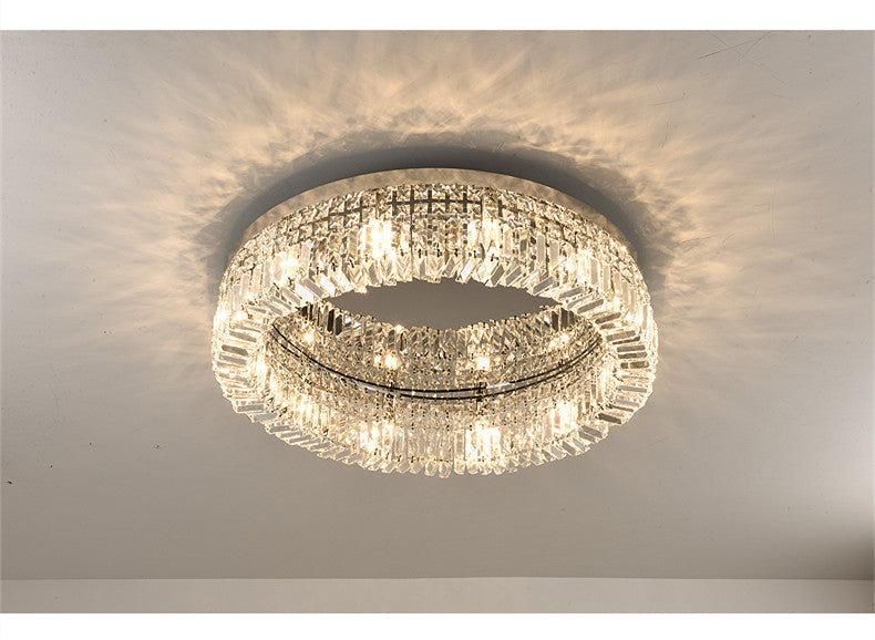 Crystal LED Chandelier Ceiling Light - Gold