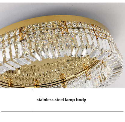 Crystal LED Chandelier Ceiling Light - Gold