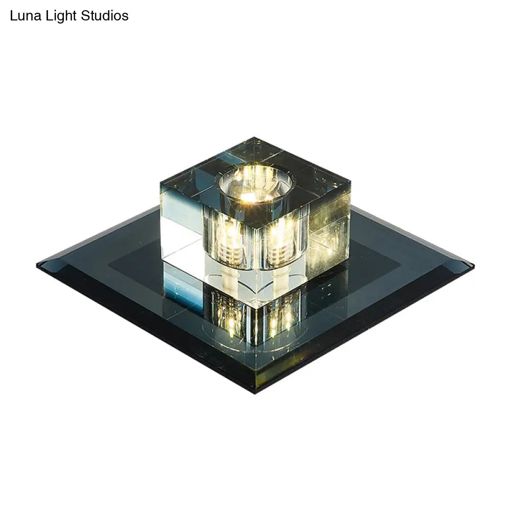 DecorBites™ Lámpara de techo LED empotrada de cristal para entradas modernas